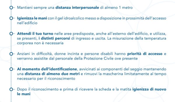 Elezioni e referendum 2020 voto in sicurezza